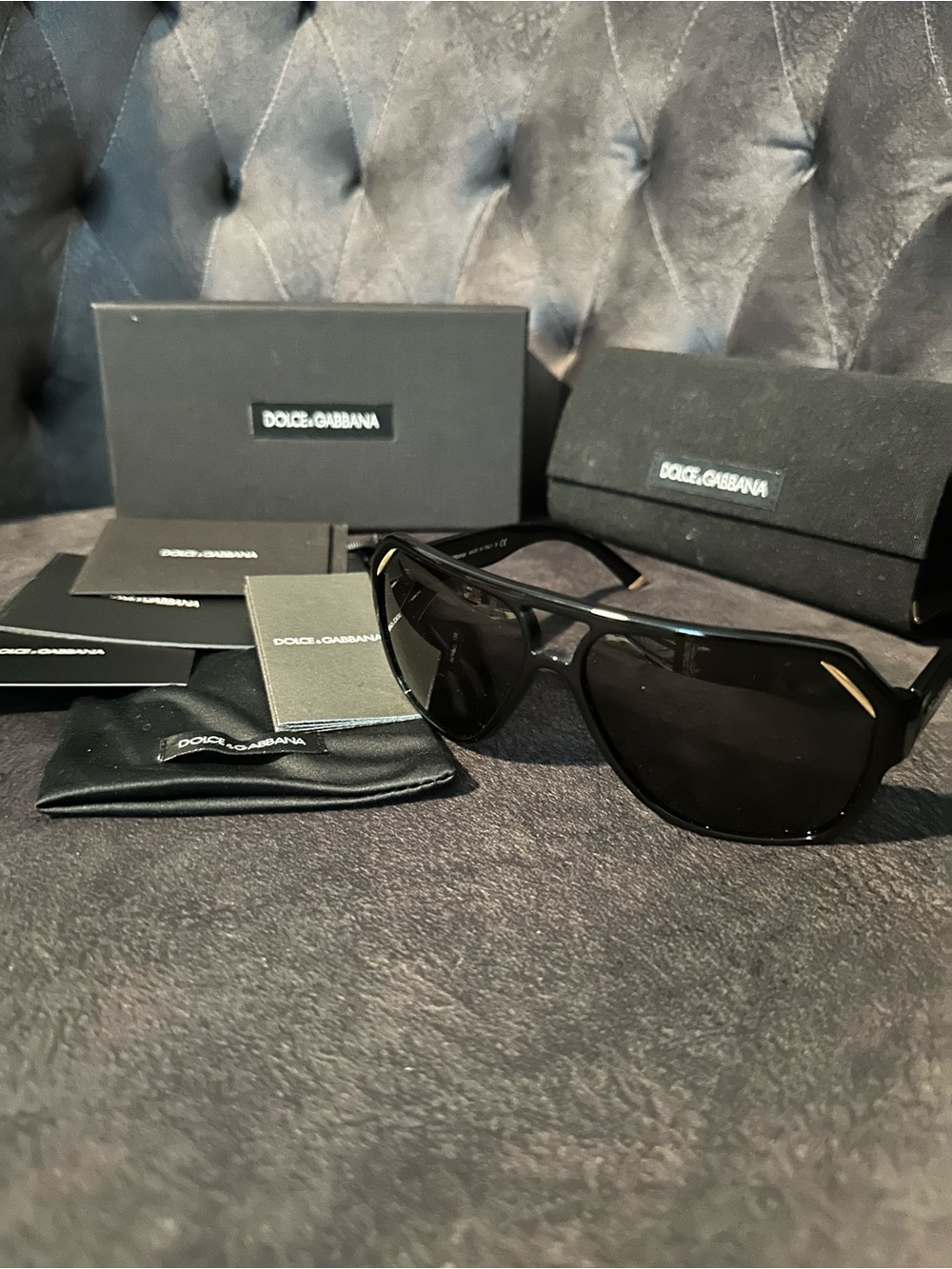 Dolce & Gabbana Black and Gold Sunglasses